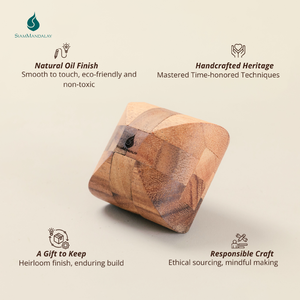 Ascher: Rompecabezas de madera 3D Ascher Interlocking Lotus, juego de lógica intermedio, juguete educativo para niños y adultos - Product Image 3