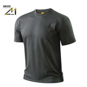 Camiseta de Hombre de Manga Corta, Cuello Redondo, Tejido de Punto, 100% Algodón, 320g, 7A Antibacteriana, Transpirable, Sólida, Corte Regular, Peso Pesado - Product Image 1