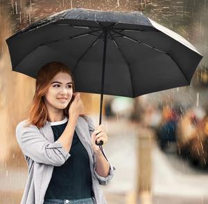 Parapluie d'extérieur à ouverture automatique 24K de haute qualité avec logo personnalisé, design moderne à trois plis, parapluies personnalisés en usine - Product Image 2