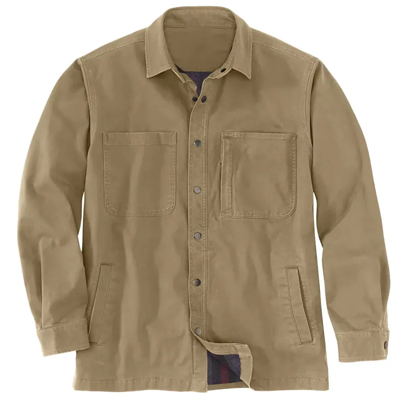 Men Fashion New Men's Add wool lining Cargo Tactical Shirts Long Sleeve for Hiking Climbing Hunting Formal Dress Shirt