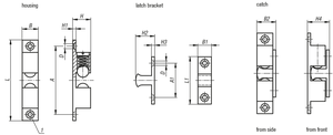 K0583 Double Ball Catch Brass Chrome Plated Stainless Steel Balls Cabinet <b>Door</b> Hardware <b>Spring</b> Bullet Latch - Product Image 3