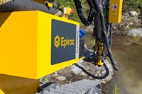 Epiroc FlexiROC T25 R Édition Construction, Brise-roche hydraulique 15 m pour forage profond, Marteau supérieur, Appareil de forage minier