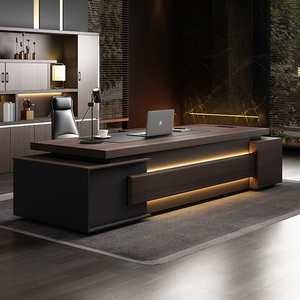 <span class=keywords><strong>Bureau</strong></span> de direction modulaire en MDF à montage facile, design moderne, ergonomique, avec tiroirs de <span class=keywords><strong>rangement</strong></span> et dimensions personnalisables - Product Image 3