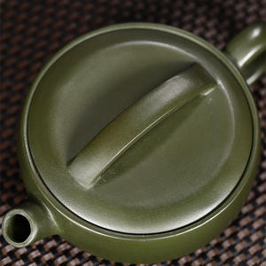 Tetera de arcilla púrpura Yixing hecha a mano mina cruda Zisha Hu 200 ml Color verde Hanwa Hu logotipo personalizado - Product Image 2