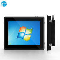 Panel PC Industrial Todo en Uno de 12.1 Pulgadas, Sin Ventilador, con Certificación IP65, de Aleación de Aluminio, con RS232 y RS485, para Win10/7, 256GB, J1900/I3