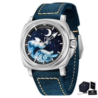 Montre mécanique automatique de luxe Pagani Design PD-YS014 YS014 avec bracelet en cuir, aiguilles lumineuses, pour homme, Relojes