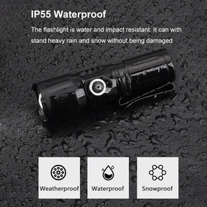 Xách Tay Mini Cường Độ Cao Torch Ánh Sáng Ngoài Trời Có Thể Sạc Lại Cắm Trại Làm Việc Ánh Sáng <span class=keywords><strong>LED</strong></span> Cap Clip Titan Hợp Kim Đèn Pin - Product Image 4