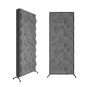 Pannello Acustico ECO Mobile per Assorbimento del Suono e Diffusore Sonoro Modello 3D Tessuto Acustico e Verniciatura Opaca in PU - Product Image 1