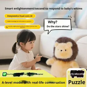 PANDAS poupée intelligente réaliste AI Super douce peluche Lion PP coton compagnon d'éducation précoce pour la lecture numérique chat soulagement du Stress - Product Image 3