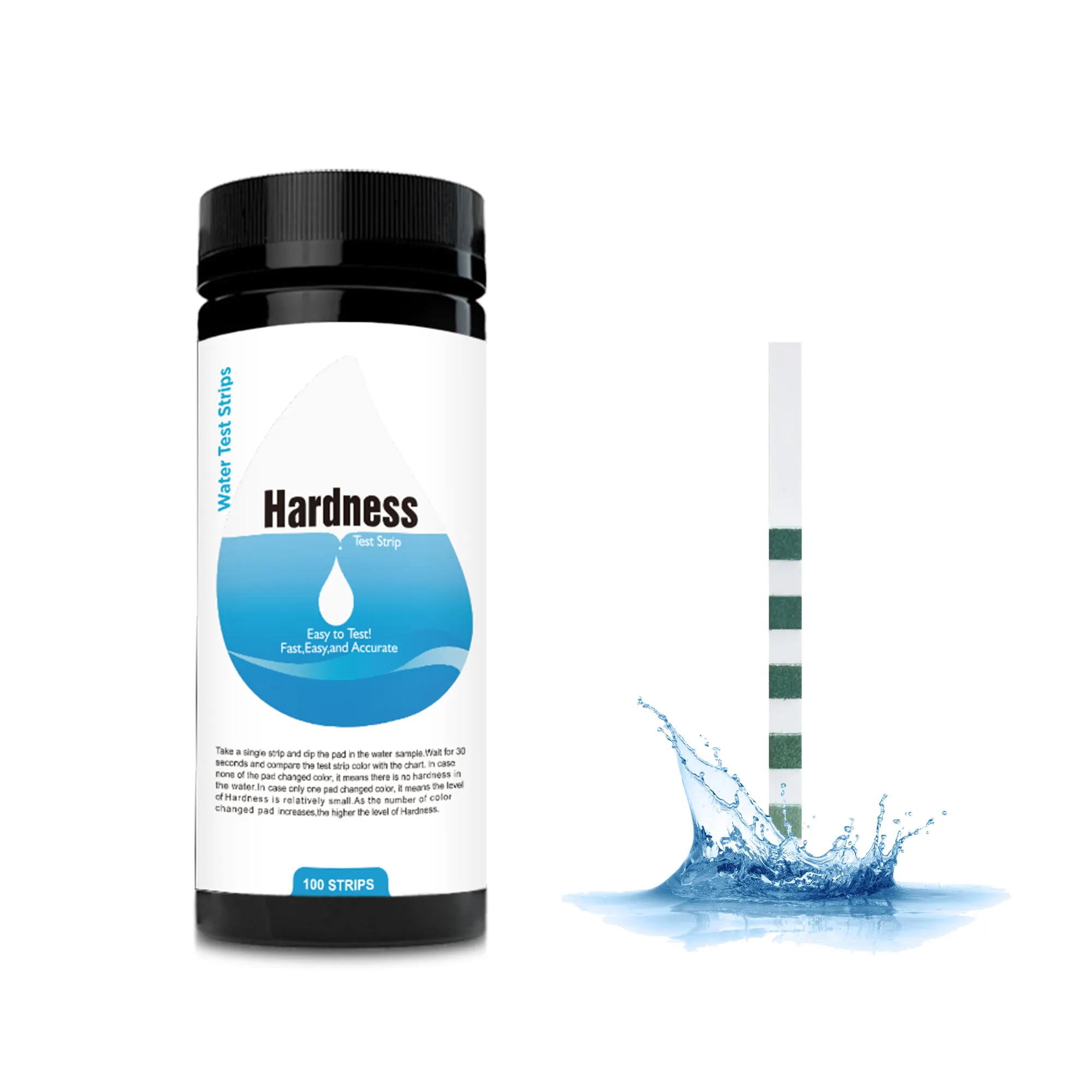 Customized Hardness Water Test Strips Kits 5 pad for Drinking Swimming Pool Aquarium