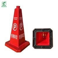 Cono de Tráfico Reflectante Shunlu A049 de 28''-35'', Alta Visibilidad, Material de PC, Base Flexible de PVC y Goma, Venta al Por Mayor de Fábrica