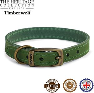 Collar de Cuero Ancol Timberwolf para Perros, Verde, Talla 3 (28-36 cm) - Product Image 2