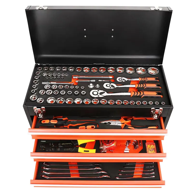 408PC tool box with hand tool sets for garage storage tool roller cabinet trolley box box set