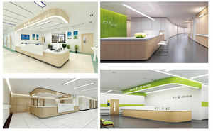 Bancone <span class=keywords><strong>Reception</strong></span> per Ospedale in Solid Surface, Design di Produzione, Stazione di Accoglienza a Forma di L, Arredamento per Ospedali - Product Image 6