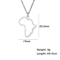 Personnalisé Petit État Contour Collier, Mode L'état Bijoux Voyage Rassis Collier