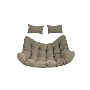 Coussin de chaise en rotin et osier pour 2 personnes Coussin de chaise balançoire en rotin pour l'extérieur Coussins de chaise à oeufs suspendus Couleur et taille personnalisées Acceptation OEM