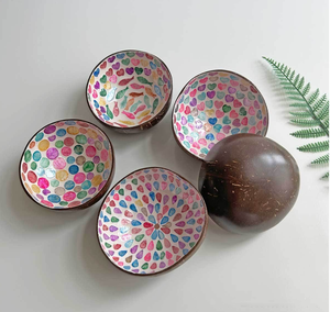 Nouveauté Bols de noix de coco multifonctionnels colorés à la mode pour la décoration de <span class=keywords><strong>salade</strong></span> - Product Image 4