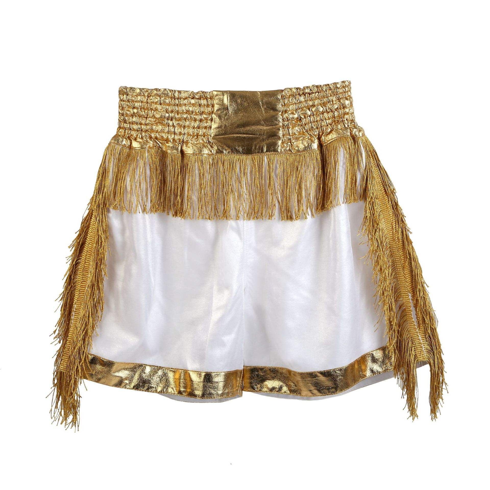 White and gold tassels