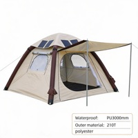 Tente solaire gonflable automatique à panneaux monocristallins avec polyester 210T 120W