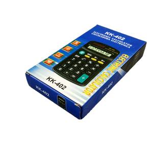 Calculatrice électronique Kk-402, alimentée par énergie solaire, mini, portable, noire, en ABS, avec impression de logo - Product Image 4