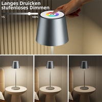 Lampe de table moderne en aluminium de luxe, rechargeable par USB, batterie 5200 mAh, lampe de chevet pour mariage