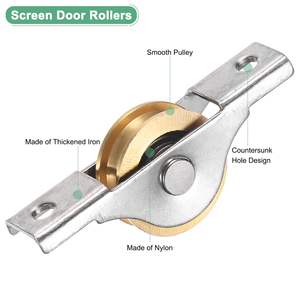 Rodillos de puerta de pantalla de fábrica, puerta corredera, polea de Metal, ruedas de ventana para puerta de pantalla de garaje - Product Image 2