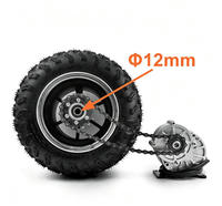 Kit moteur à courant continu 500W à double entraînement pour chariot électrique, chariot à roues larges tout-terrain de 10 pouces, scooter, chariot