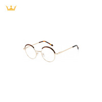 Lunettes optiques classiques à monture intégrale, monture en métal rétro, embouts en acétate haut de gamme, service personnalisé, montures optiques unisexes pour un usage quotidien en extérieur