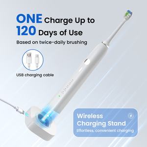 <span class=keywords><strong>Brosse</strong></span> à dents électrique sonique intelligente 360° la plus vendue, <span class=keywords><strong>5</strong></span> modes avec fonction de nettoyage progressif et tête de <span class=keywords><strong>brosse</strong></span> rechargeable - Product Image 3