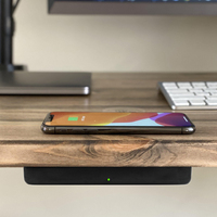 Nouveau chargeur invisible électrique longue portée de 50 mm, sans découpe sous la table en bois, chargeur sans fil pour mobile