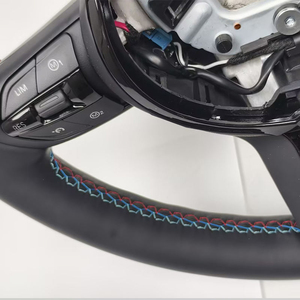 Volant en cuir de luxe pour <span class=keywords><strong>BMW</strong></span> F20 F22 F23 F30 F33 F34 X1 F48 X5 F15 X3 F25 M3 F80 E90 – Accessoire de voiture pour modification de conduite - Product Image 3