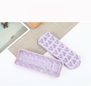 Vassoi per cubetti di ghiaccio a forma di cuore stampo per cioccolato facile rilascio vassoi per ghiaccio 21-cavità stampi in plastica cuore per cubetti di ghiaccio - Product Image 1