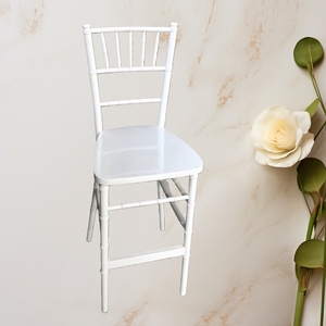 Tabourets <span class=keywords><strong>de</strong></span> <span class=keywords><strong>bar</strong></span> Chiavari en bois massif <span class=keywords><strong>blanc</strong></span> - Product Image 1
