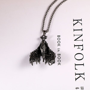 Collar de Acero Inoxidable con Colgante de Alas de Ángel para Hombre, Estilo Hip Hop, Anime, SP1119 - Product Image 4