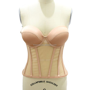 WBU-001 Womens Sexy Bustier Transparent Mesh Bodices <strong>Underwear</strong> Body Corset Plus Size Shapers for Dress Making - Product Image 6