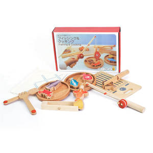 Meilleure vente magnétique en bois <span class=keywords><strong>cuisine</strong></span> de poissons de fruits de mer jouet drôle jeu de pêche jouet - Product Image 5