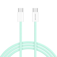 Cable de Carga USB-C de 60W, Cable Trenzado de 48 Hilos Tipo C a Tipo C para Carga Rápida, Cable Cargador para Teléfono IP 16