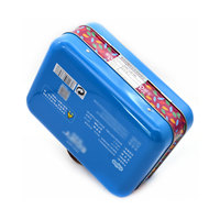 Belle Mini valise cadeau décorative rectangulaire en métal vintage avec poignée pour les voyages et les collations des enfants