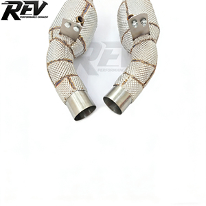 Collecteur d'échappement catalytique haute performance en acier inoxydable REV S304 pour Alfa <span class=keywords><strong>Romeo</strong></span> Giulia <span class=keywords><strong>Stelvio</strong></span> <span class=keywords><strong>Quadrifoglio</strong></span> 2.9T - Product Image 4