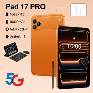 10000mAh Pil ile Global Versiyon 5G <span class=keywords><strong>Tablet</strong></span> - Pad 17 Pro <span class=keywords><strong>Max</strong></span> 10.1 inç 2560*1600 Dokunmatik Ekran Snapdragon 8 Gen 3 16GB+1TB - Product Image 1