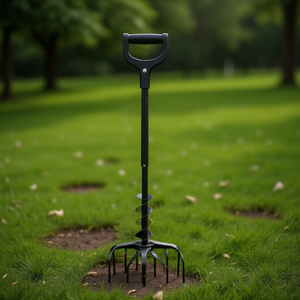 Aérateur de pelouse manuel avec poignée de 42,7 pouces, noir, avec profondeur de pénétration de 3,94 pouces pour l'aération du sol du jardin - Product Image 2