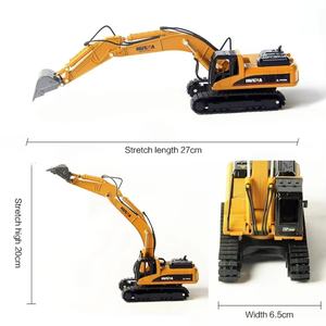 SJY-1710 Modèle de pelle mécanique de simulation 1/50 en alliage moulé sous pression, véhicule de construction en métal, jouet pour enfants, cadeau - Product Image 5