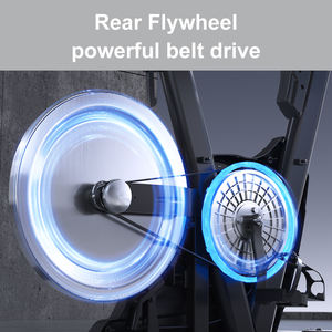 Máquina de fitness para interiores muy <span class=keywords><strong>recomendada</strong></span>, bicicleta estática con pantalla LED, perilla electrónica, bicicleta giratoria - Product Image 5