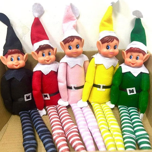 6 Farben Weihnachtself 'Schlecht Gezogene' Plüschtier Neuheit Lang Biegsamer Frecher Junge Weihnachtselfe Puppe 40*8cm - Product Image 2