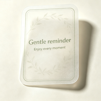 Cartes de rappel minimalistes avec cadre feuille verte, cartes décoratives pour cadeaux et cartes de message pour boîtes cadeaux