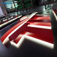 Enseigne lumineuse LED 3D personnalisée pour extérieur, lettres lumineuses, signalétique pour magasin, bâtiment, mur, publicité