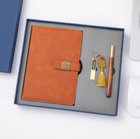 Journée de l'enseignant de style rétro chinois réunion de bureau d'affaires cahiers A5 de marque, clés USB, coffret cadeau
