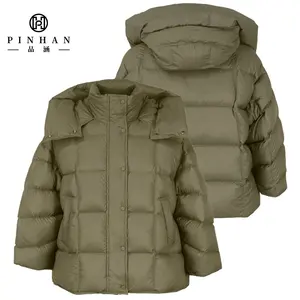 High Quality Durable Women's Women Winter Down Jacket Vintage Style Quilted Warmth Collar Puffer Jacket