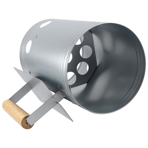 <span class=keywords><strong>Starter</strong></span> api arang cerobong <span class=keywords><strong>Bbq</strong></span> luar ruangan portabel logo kustom dengan pegangan kayu - Product Image 3