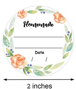 Étiquette autocollante pour bocaux Mason, motif floral aquarelle, pour marquage de date et contenu, idéale pour la cuisine et le stockage alimentaire - Product Image 3